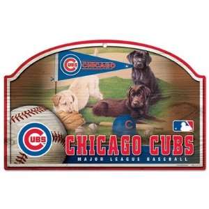  WinCraft Chicago Cubs Wood Sign: Sports & Outdoors