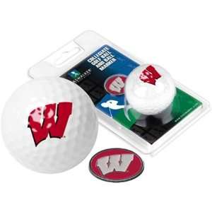  Wisconsin Badgers NCAA Collegiate Logo Golf Ball & Ball 