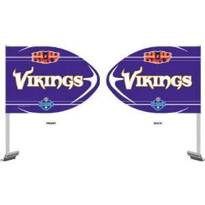   Vikings 2010 NFC Champions Football Shaped Car Flag: Sports & Outdoors