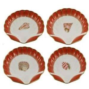   Seas Shell Dish Set Of Four 5 Inch Serving Pieces