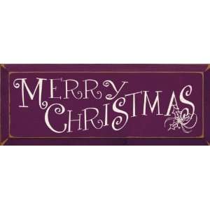  Merry Christmas (Curlz and Holly) Wooden Sign