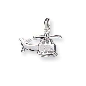  Sterling Silver Helicopter Charm   JewelryWeb Jewelry