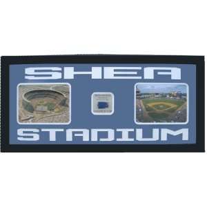   Custom Frame New York Mets Shea Outfield Wall Panel: Sports & Outdoors