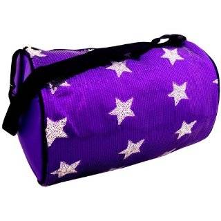 Dance Bag  Sequin Star Round Duffel Choose from Fuschia Pink, Purple 