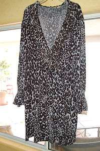 Kathy Van Zeeland Leopard Print Dress 3x crossover  