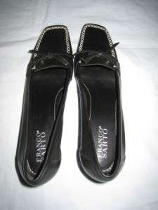Franco Sarto Black Leather Dress Shoes Womens Size 8M New 1 1/2 Heel 