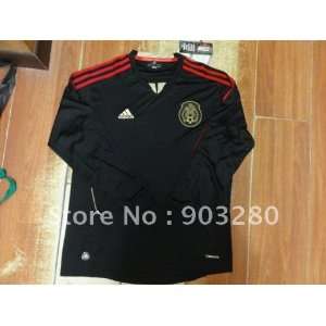 nation team mexico black 2011 2012 long sleeve embroidery quality away 