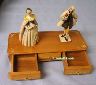 vintage Anri Victorian Couple Reuge 36 note Music box musical Hear it 