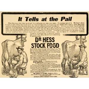  1907 Ad Dr Hess Stock Food Tonic Cows Louse Killer Lice 