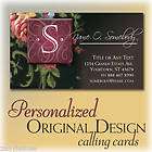Personalized Custom Business Calling Cards monogram
