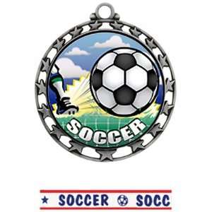  Soccer HD Insert Medals M 4401 SILVER MEDAL/AMERICANA Custom Soccer 