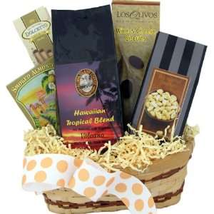 All Occasion Hawaiian Coffee & Savories Gift Basket From Aloha Island 