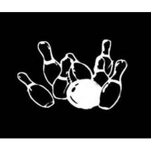  BOWLING PINS & BALL Vinyl Sticker/Decal (Bowling Alley,Game 