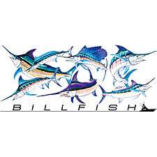 BILLFISH COLLAGE SAILFISH MARLIN OFFSHORE SALTWATER FISHING T SHIRT S 