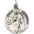 925 Sterling Silver St Peregrine Medal Pendant Cancer