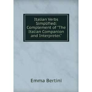  Italian Verbs Simplified Complement of The Italian 