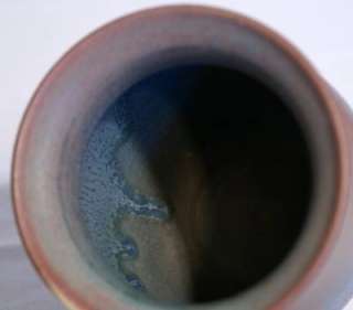 Matte Glaze Turquoise Drip Studio Art Pottery Vase Pot Planter Artist 