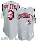 KEN GRIFFEY JR Authentic Reds Throwback Vest Jersey 52  