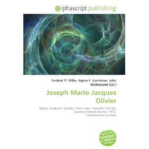  Joseph Mario Jacques Olivier (9786134148764) Books