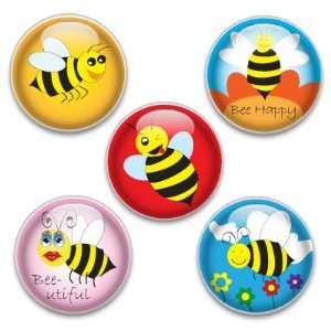  Decorative Push Pins 5 Big Bees: Office Products