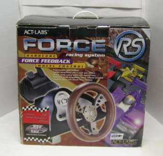 Act Labs FORCE RS USB PC Racing System Steering Wheel & Pedals 14214 