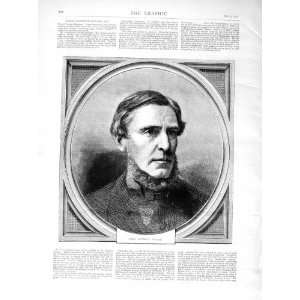   1872 Antique Portrait James Anthony Froude Man Print: Home & Kitchen