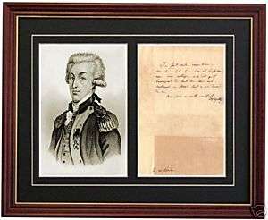 Marquis de Lafayette George Washington Signed Signature  