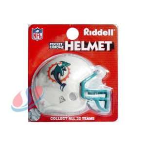 Miami Dolphins Chrome Pocket Pro NFL Helmet by Riddell:  