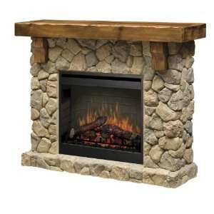    Trimming Electric Fireplace with Rustic Mantel SMP : Home & Kitchen