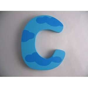  Hand painted wooden wall letter   bright c Tatutina Baby