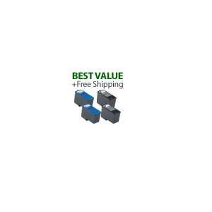Remanufactured Dell Inkjet Cartridges (4 Black, 2 Color) Replaces Dell 