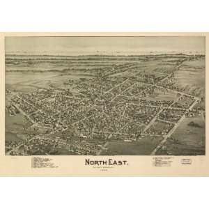  1896 map of North East, Pennsylvania