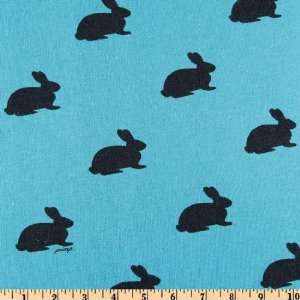  58 Wide Printed Cotton Blend Sweatshirt Fleece Rabbits 