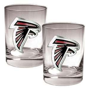  Atlanta Falcons NFL 2pc Rocks Glass Set   Primary logo 