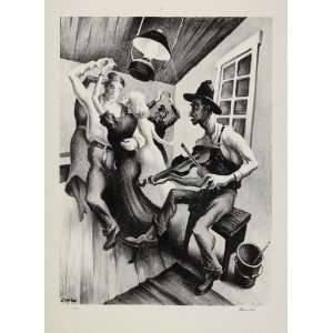  1939 Thomas Benton Sourwood Mountain Dance Fiddle Print 