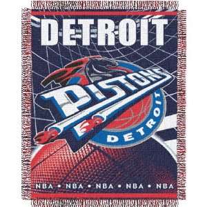 Detroit Pistons NBA Triple Woven Jacquard Throw (019 Series) (48x60)