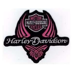   Davidson Motorcycles Patch Badge Pink Diva Wings Bar & Shield logo New