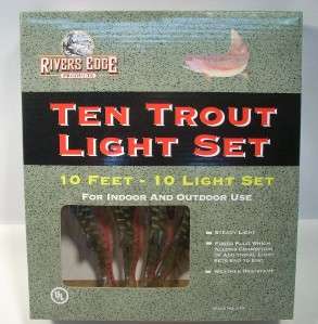 Rivers Edge Trout 10 Feet Light Set Indoor Outdoor NEW  