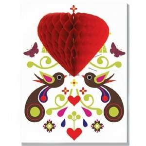  Love Birds Romantic Card with 3D Heart Toys & Games