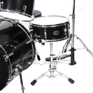 NEW 5 PIECE BLACK FULL SIZE DRUM SET + CYMBALS & THRONE  