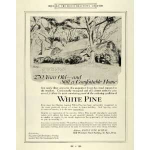  1915 Ad White Pine Wood Fairbank House Dedham Mass 