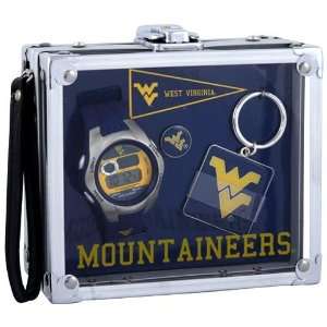 West Virginia Mountaineers Mens Rock Box Watch/Accessory Set  