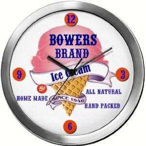  BOWERS 14 Inch Ice Cream Metal Clock Quartz Movement 