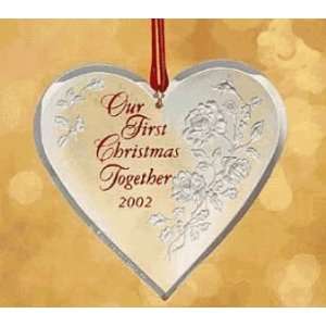  Our First Christmas Together Acrylic Heart 2002 Hallmark 