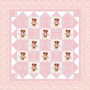  11990 KIT Baby Love (Girl), Kit for Making a Baby Quilt 