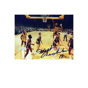  NBA Lakers Wilt Chamberlain Autographed Plaque Sports 