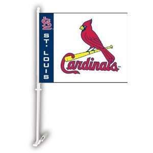   Louis Cardinals CAR FLAG w/Wall Brackett Set of 2
