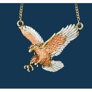  Tri Color Eagle Necklace: Jewelry