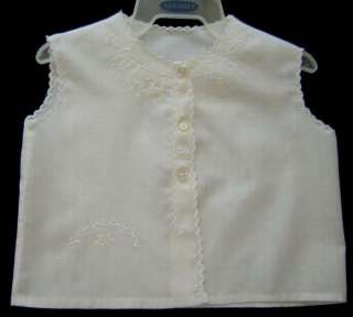 Vintage white Baby diaper Shirt Dressy 14  