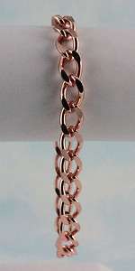 Mans Twisted Curb Chain Bracelet Rose Gold Plated   Two Lengths to 